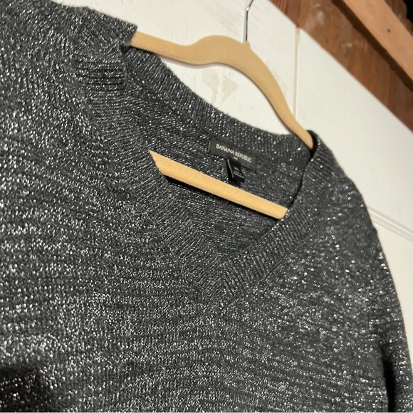 Banana Republic Sweater Charcoal Gray Silver Size XS - Picture 5 of 5